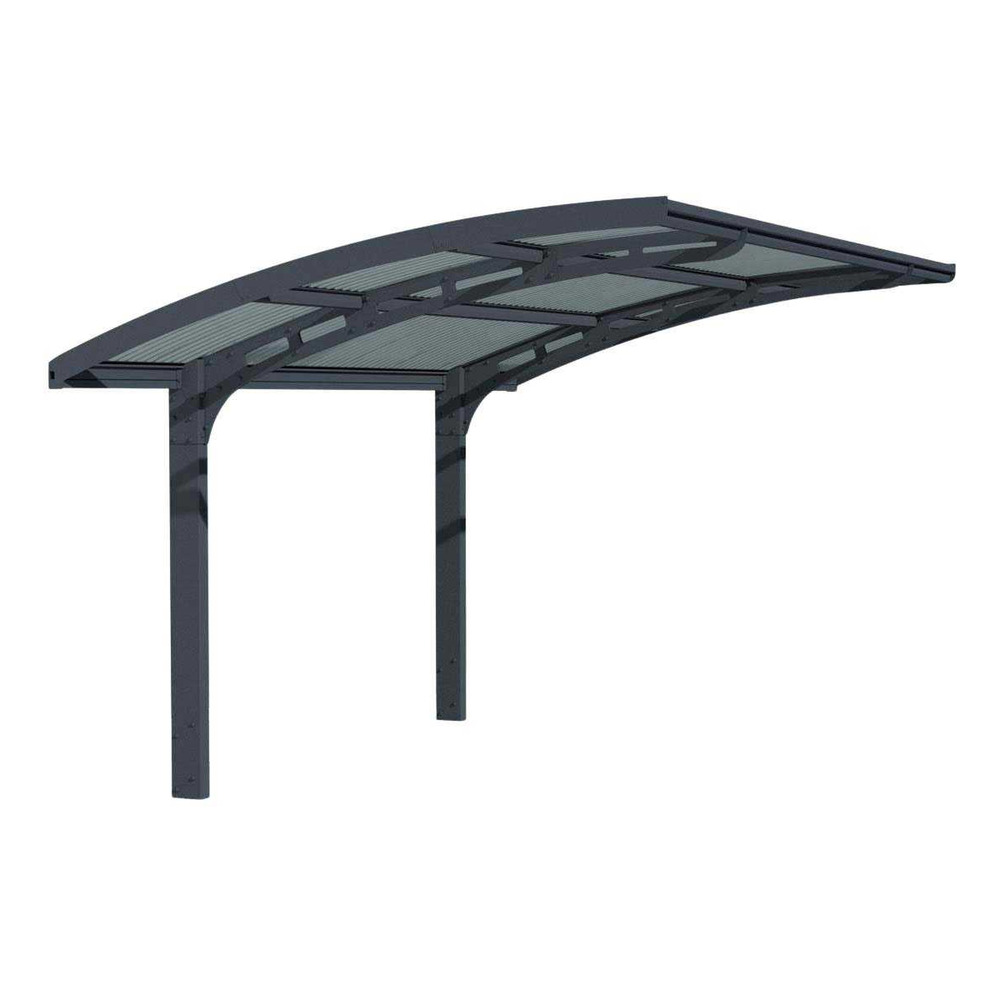 Carport en aluminium et polycarbonate arizona wave 4. 95 x 2. 89 m