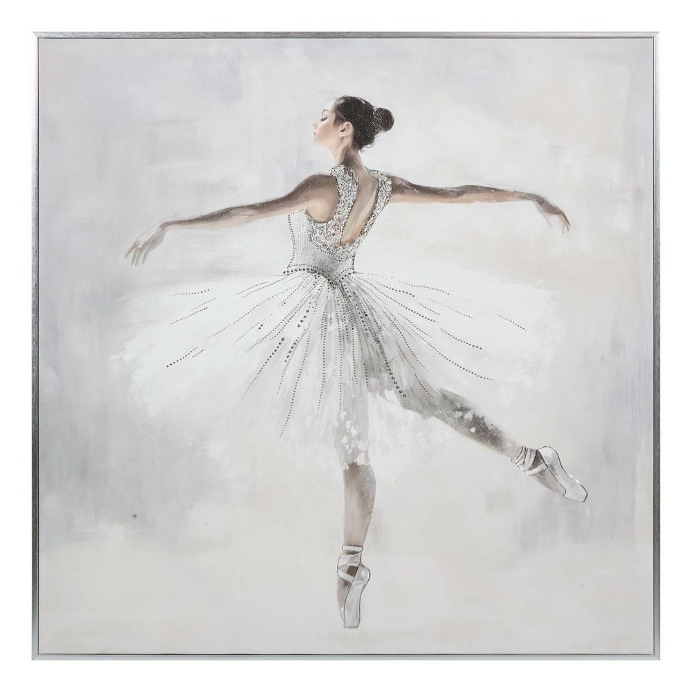 Toile imprimée vivi 78x78cm gris