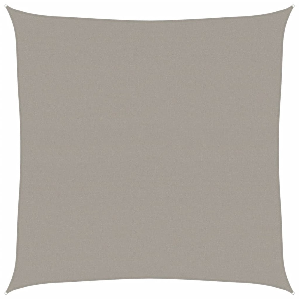 Voile d'ombrage 160 g/m² carré gris clair 5x5 m pehd