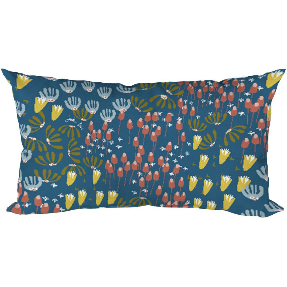 Coussin décoratif en tissu imprimé eveil 50 x 30 cm