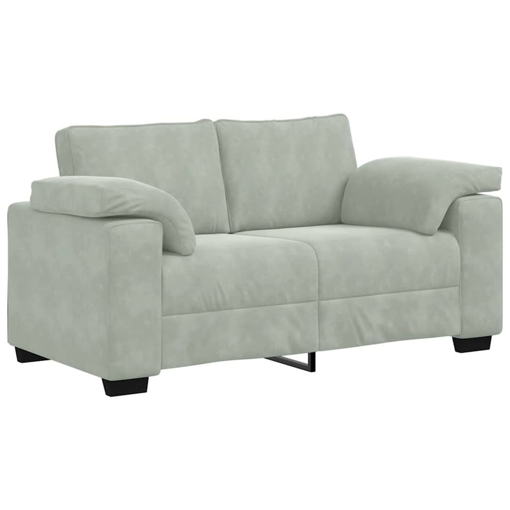 Canapé causeuse gris clair 160x77x82 cm velours