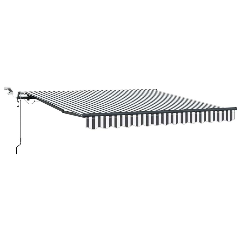 Auvent rétractable automatique avec led anthracite et blanc