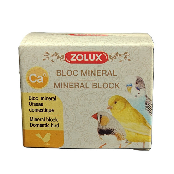 Bloc minéral 90 g pour oiseau domestique