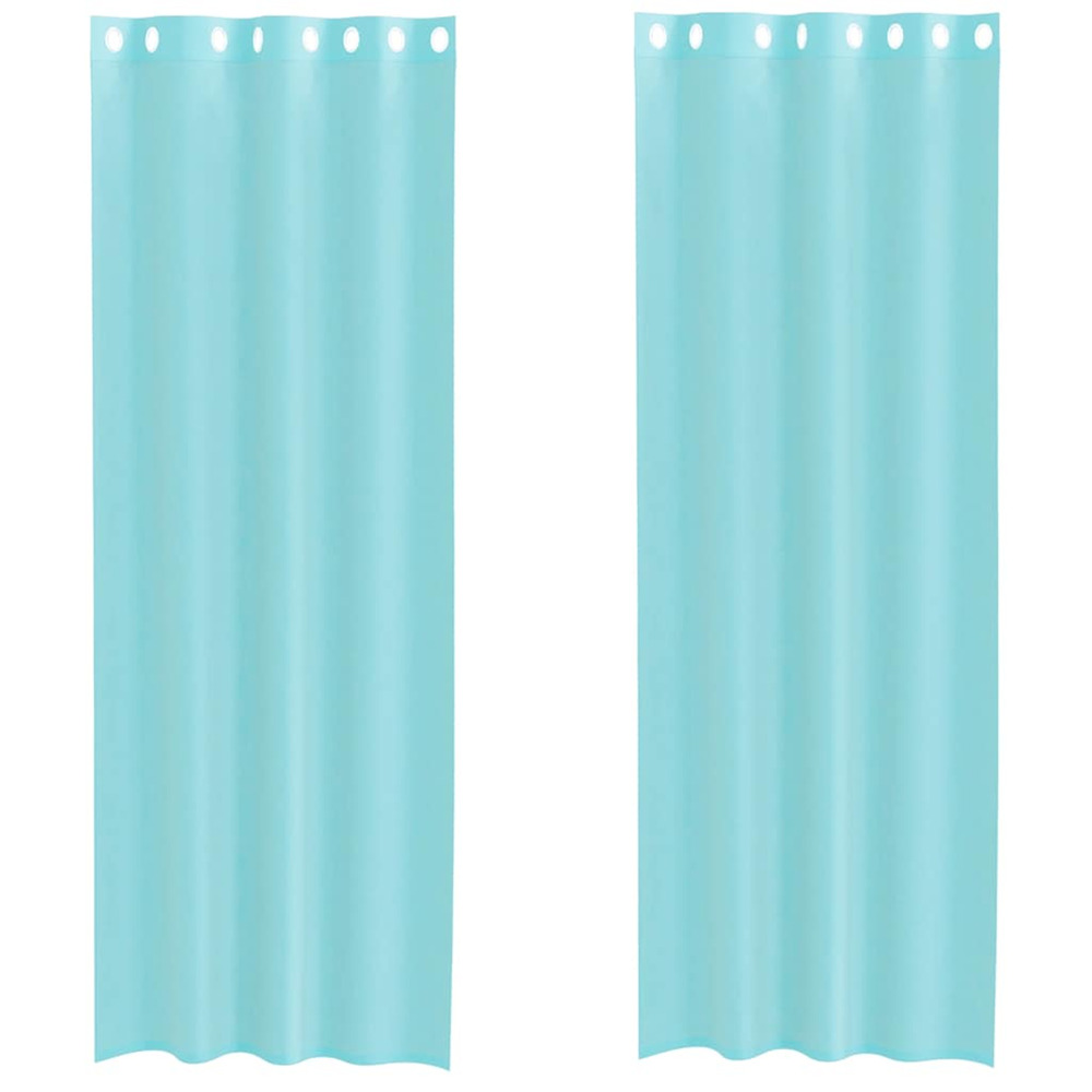 Rideaux en voile avec œillets 2 pcs turquoise