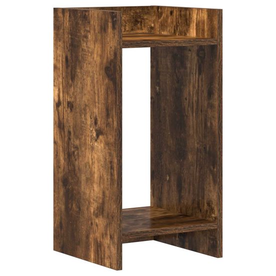 Support de plante chêne fumé 30 x 30 x 60 cm bois d'ingénierie