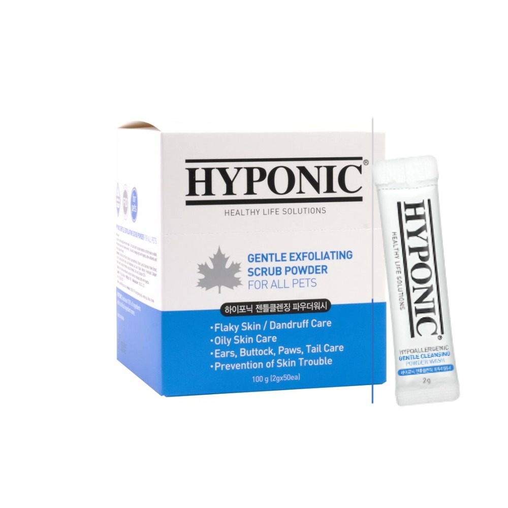 Shampoing exfoliant en poudre pour chiens et chats 50 x 2 g