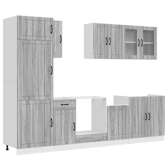 Ensemble d'armoires de cuisine 8 pcs kalmar bois d'ingénierie