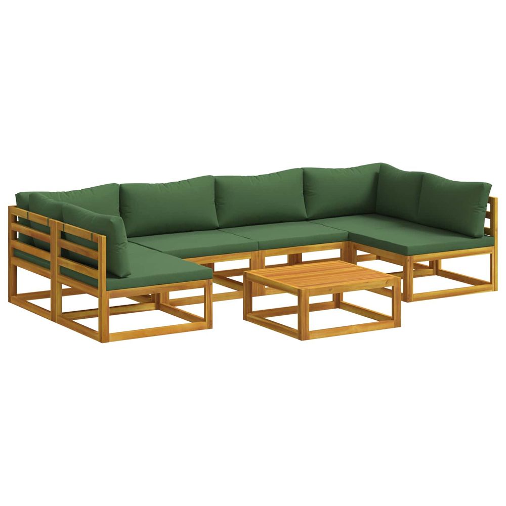 Ensemble de canapés 7 pc naturel bois d'acacia massif