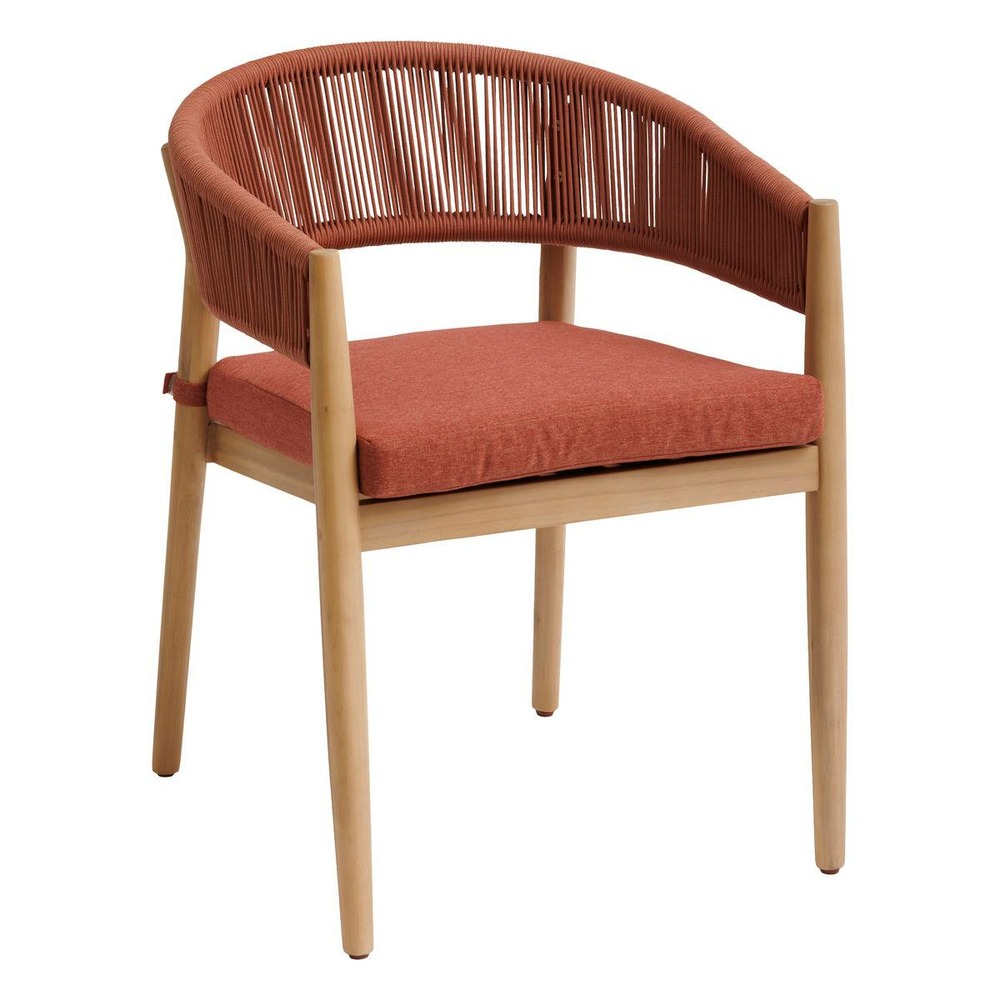 Lot de 2 fauteuils de jardin tevio brique