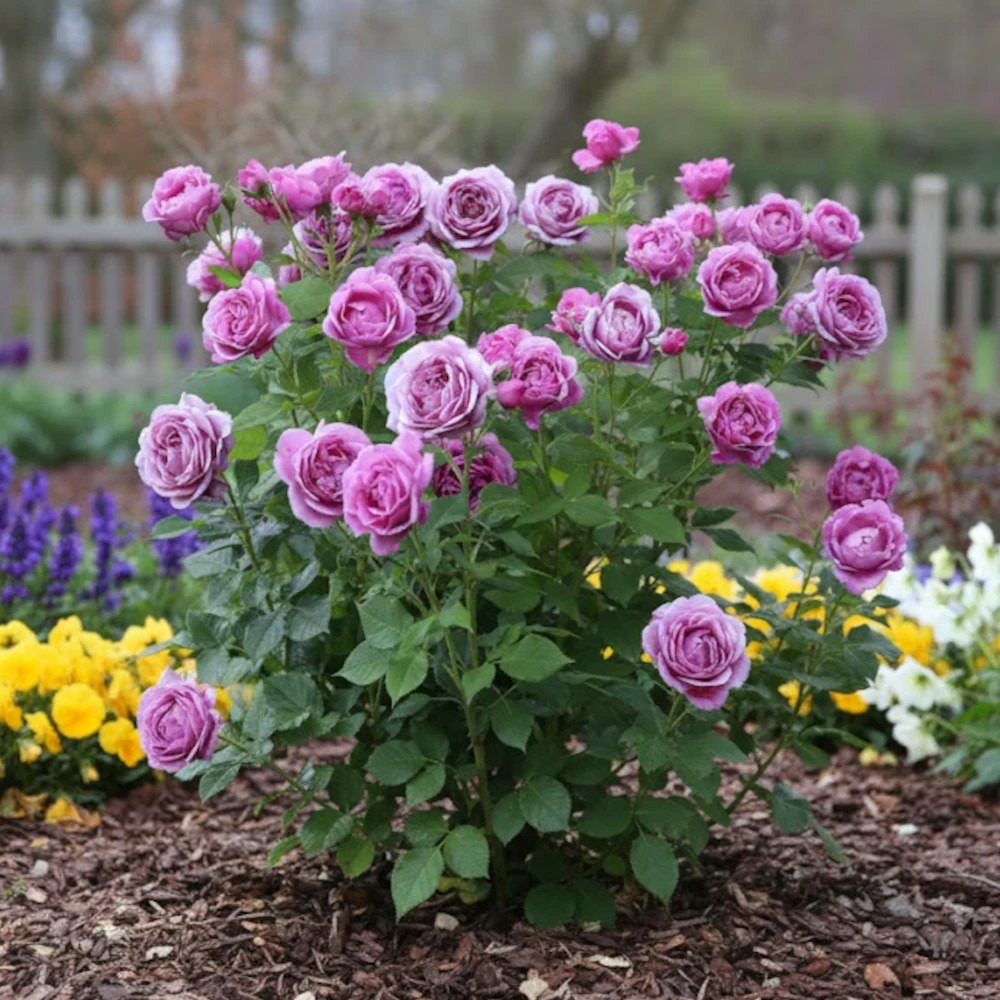 Rosier arbustif catherine de médicis® 'korjupvio' pot de 3l - 20/40 cm