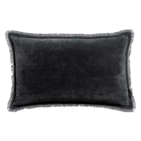 Coussin uni fara caviar 30 x 50 cm