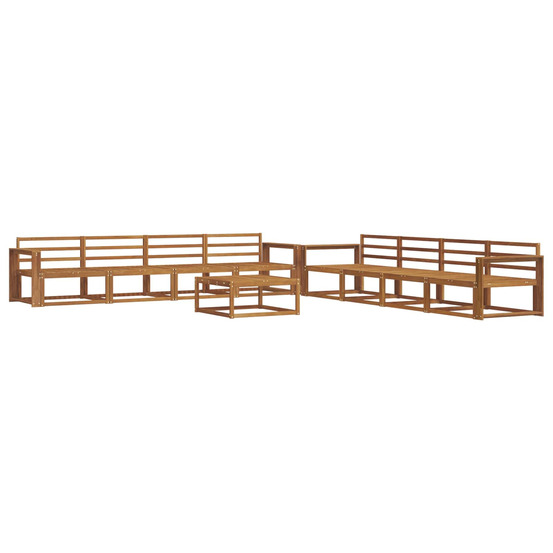 Ensemble de canapés d'extérieur 9 pcs naturel