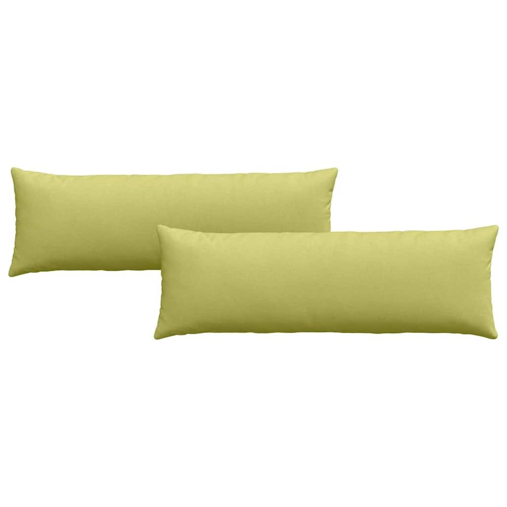 Coussins de canapé 2 pc tissu vert clair 120 x 40 cm