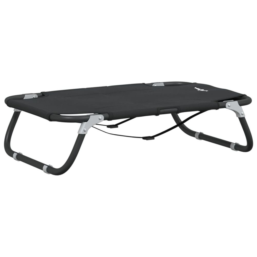 Lit pour chien pliable anthracite tissu oxford et acier