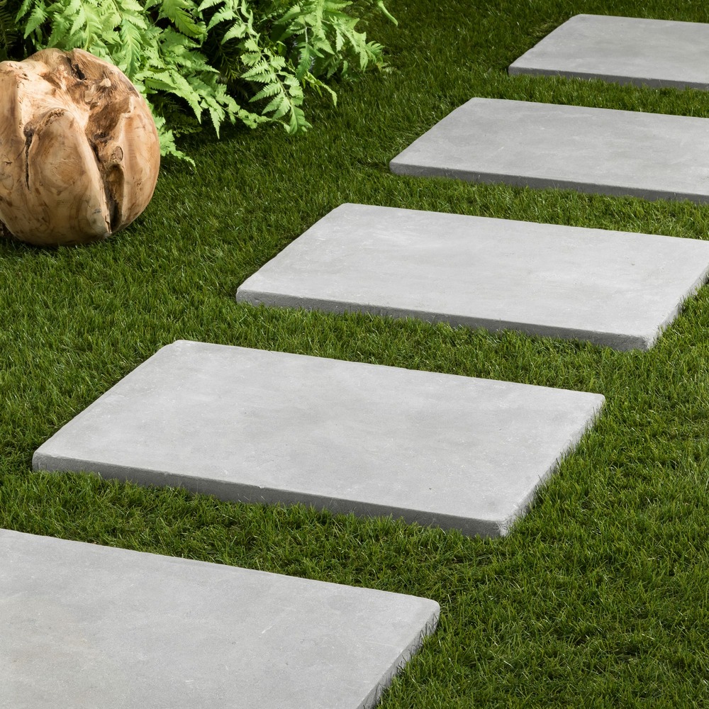 Pas japonais rectangle pierre de l'atlas gris 60x40x3 cm (à l'unité) - ro'ma nature