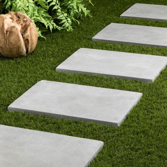 Pas japonais rectangle pierre de l'atlas gris 60x40x3 cm (à l'unité) - ro'ma nature