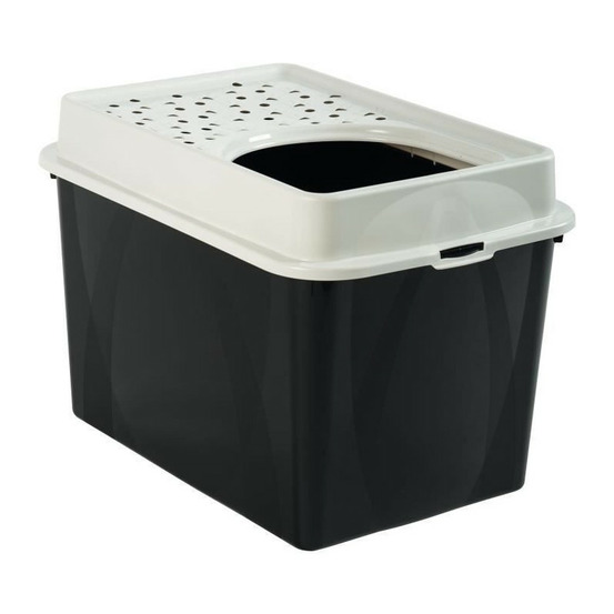 Maison de toilette top 50l - noire pp recycle - 57,2 x 39,3 x 40,4 cm