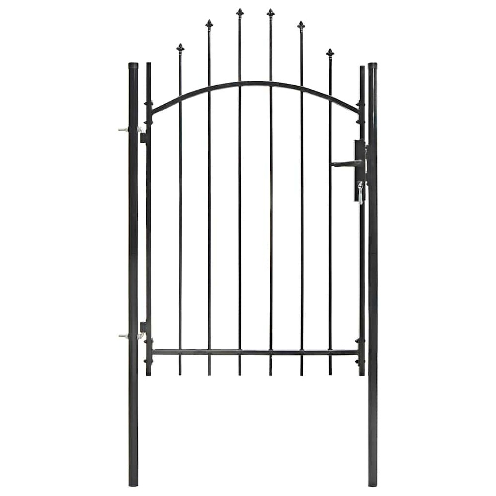 Portail de jardin acier 1 x 2 m noir