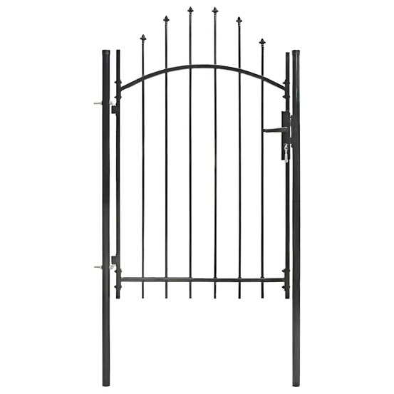 Portail de jardin acier 1 x 2 m noir