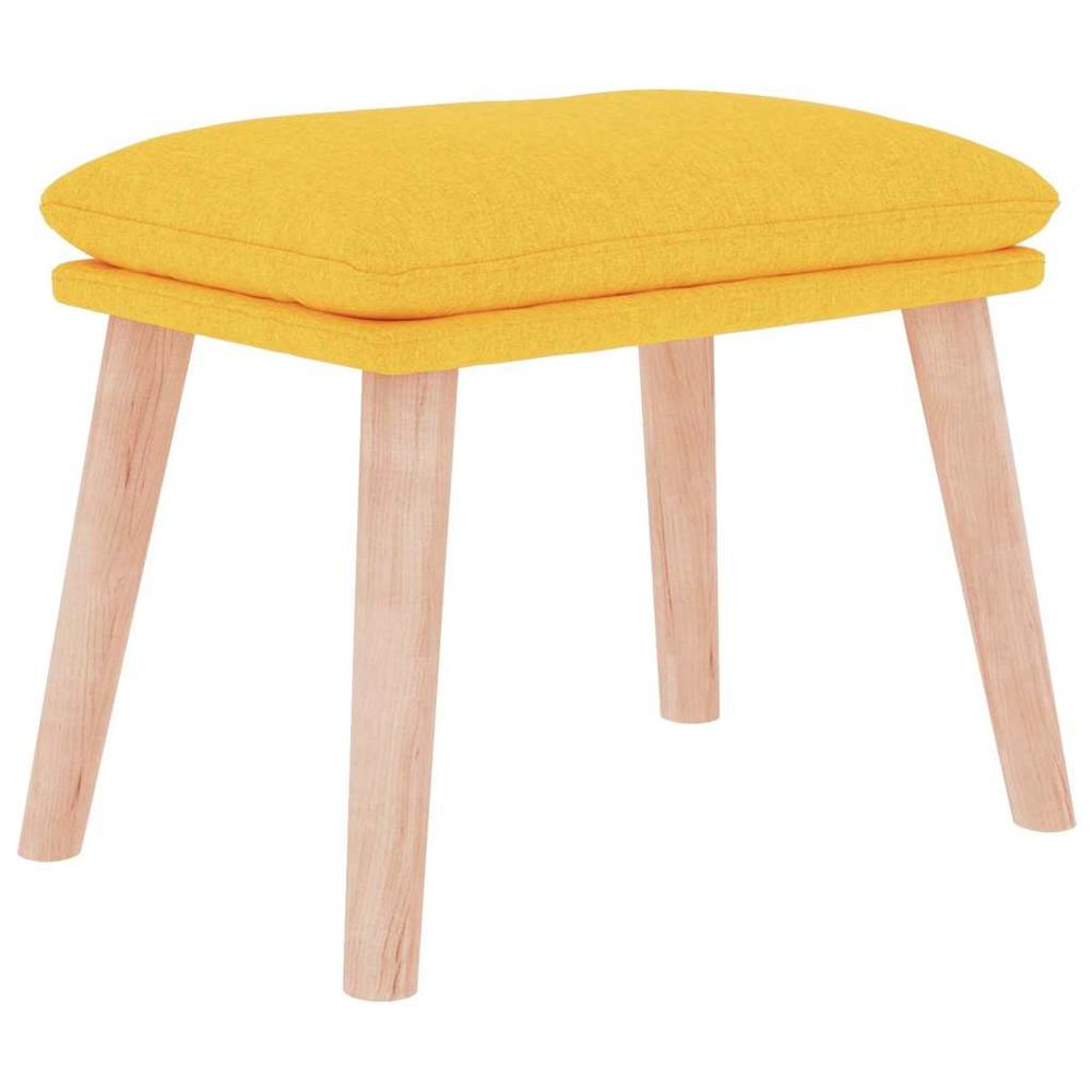 Repose-pied jaune moutarde 45x29,5x35 cm tissu