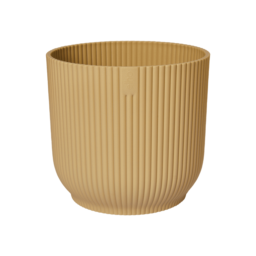 Cache-pot vibes fold rond elho - pot de 7cm - jaune beurre