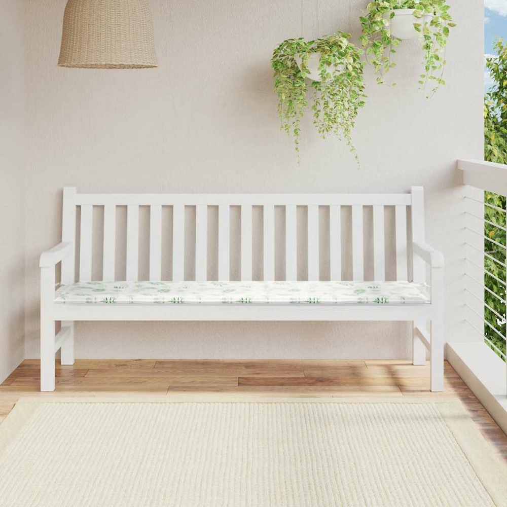 Coussin de banc modèle feuille 150 x 50 x 3 cm tissu oxford