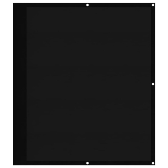 Écran de balcon noir 120x700 cm 100% polyester oxford