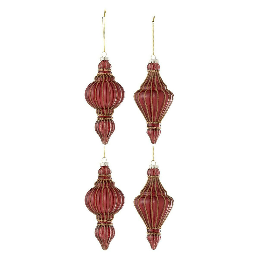 Lot de 4 boules de noël 