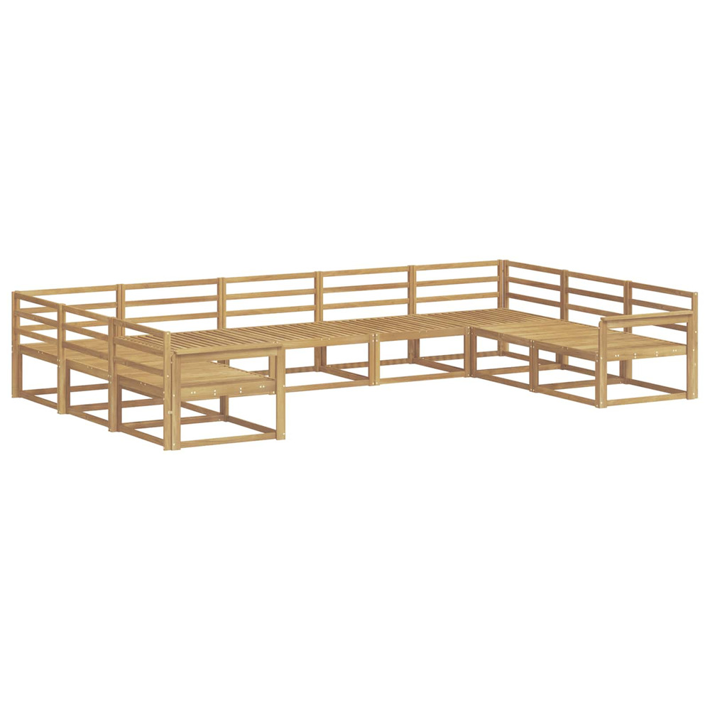 Ensemble de canapés d'extérieur 9 pcs blanc 404 x 247,5 x 73 cm