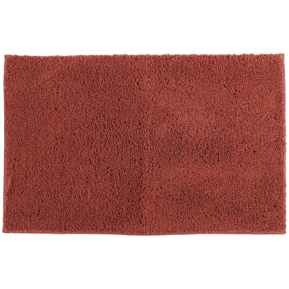 Tapis de bain en polyester 50 x 80 cm terracotta