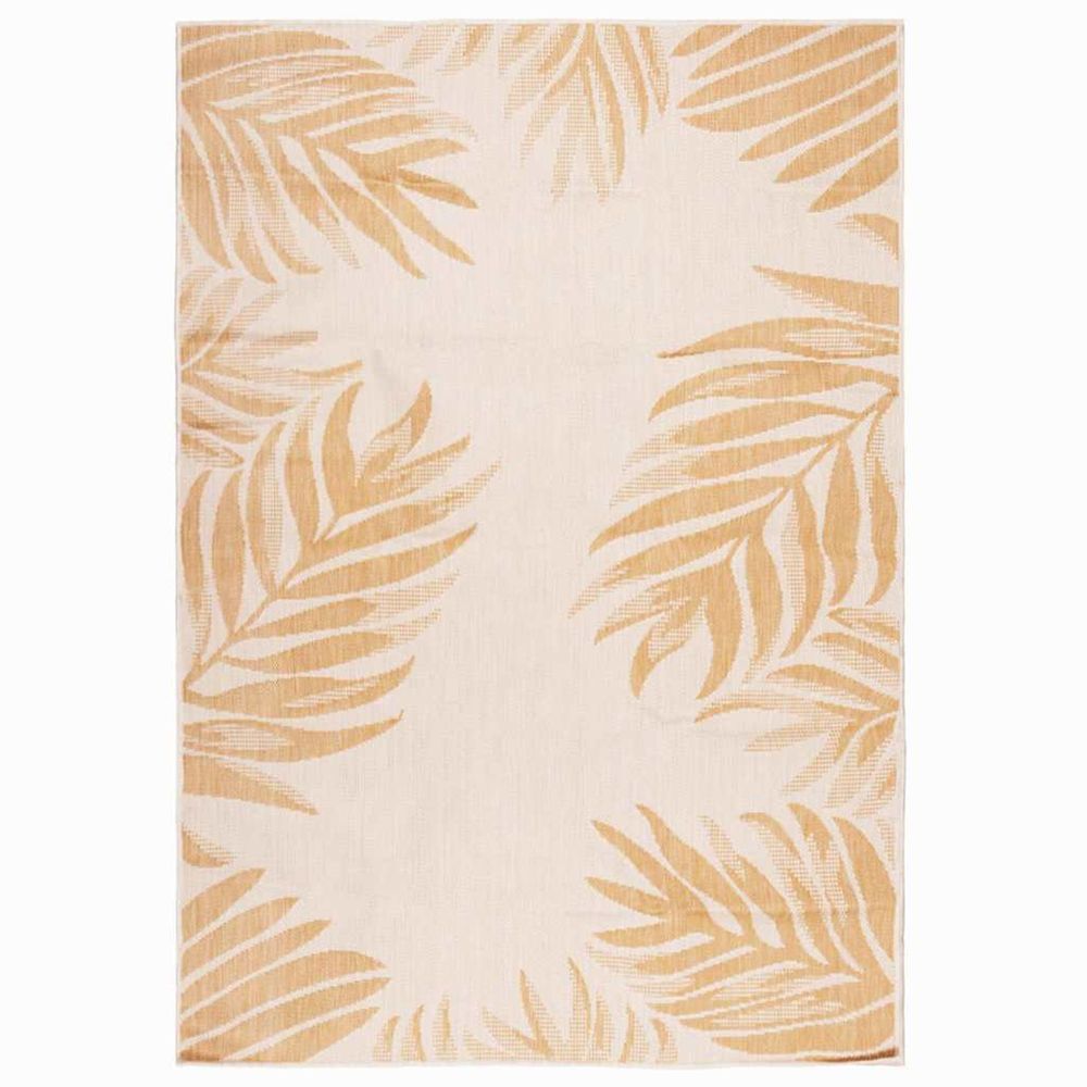 Tapis à tissage plat d'extérieur 160x230 cm motif de feuille