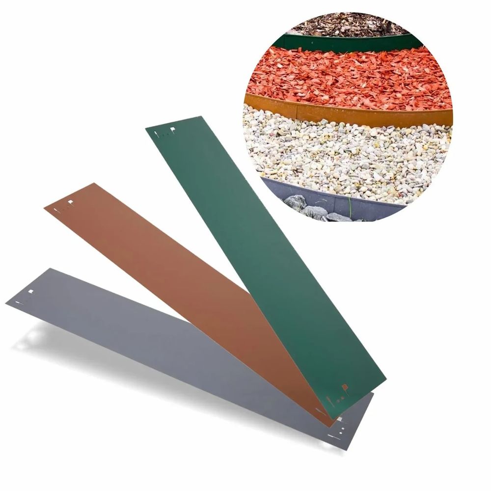 Bordure de jardin en métal 13,5 cm x 120 cm | bordure jardin | bordures de jardin, couleur: non coloré