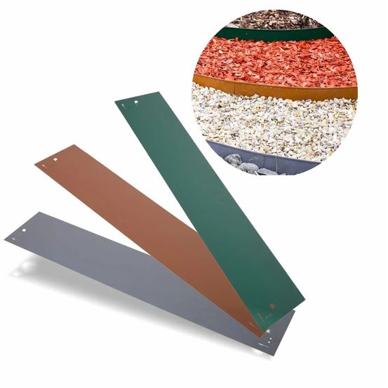 Bordure de jardin en métal 13,5 cm x 120 cm | bordure jardin | bordures de jardin, couleur: non coloré