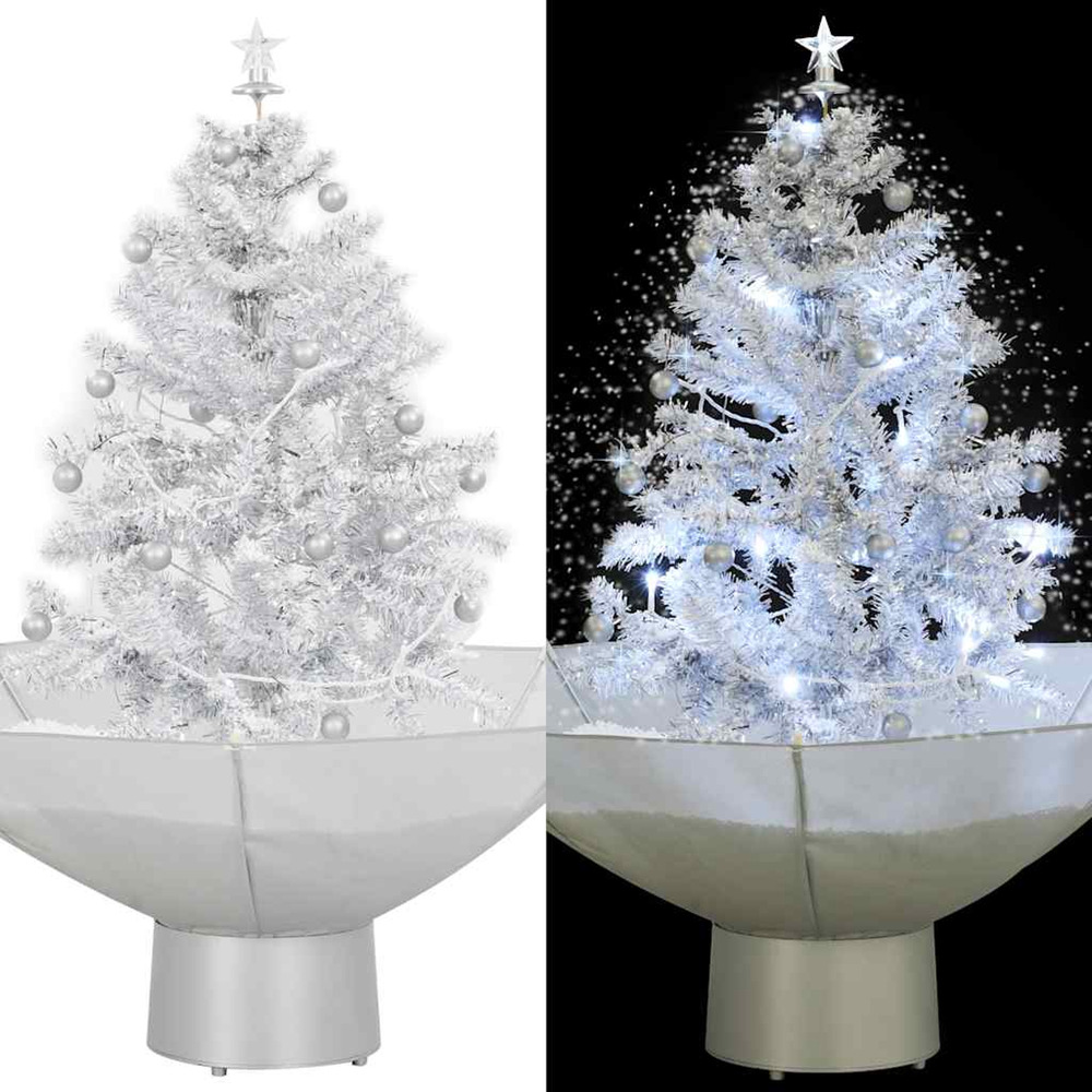 Arbre de NoÃ«l neigeux parapluie Blanc 75cm