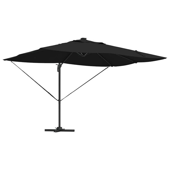 Parasol roma à bras déporté noir et noir 352 x 251 x 265 cm