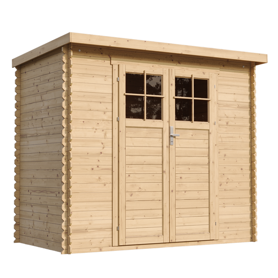 Abri de jardin en bois 2,63 m² - porte verrouillable de haute qualité - h200 x 239 x 142 cm - m310f