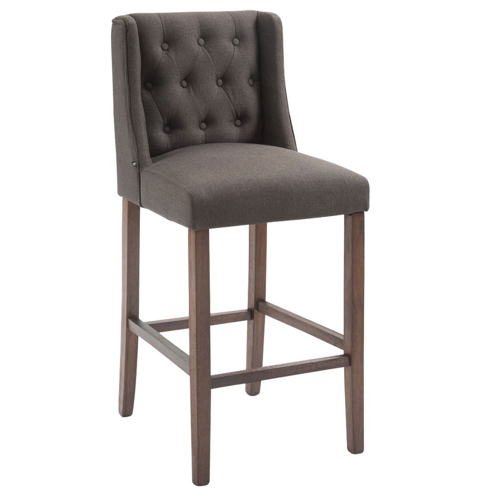 Tabouret de bar cassandra tissu antique foncé