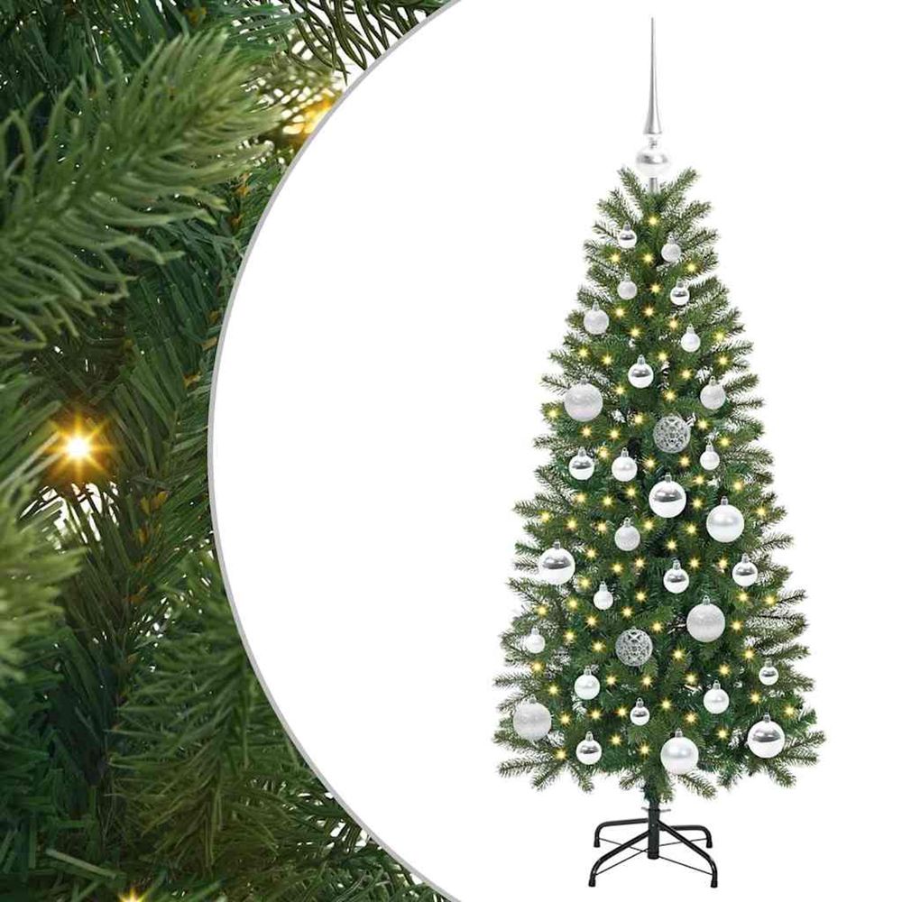 Sapin de noël artificiel vert 120 cm pe et pvc
