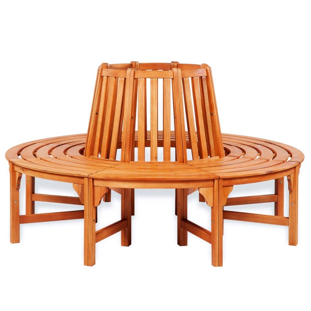 Banc de jardin meuble de patio d'extérieur terrasse d'arbre diamètre 160 cm bois