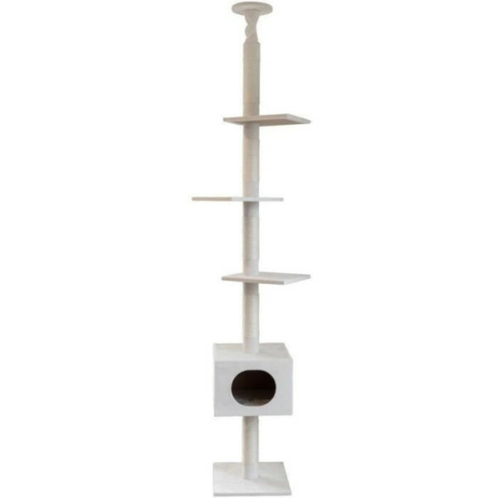 Kerbl - arbre a chat ferdi - 38 x 38 x 240 a 260 cm - blanc - sisal