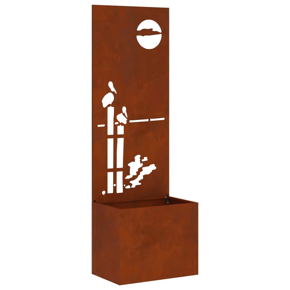 Écran de confidentialité de jardin rouillé 50 x 32 x 150 cm