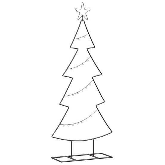 Arbre de noël en métal avec support noir 125 cm acier
