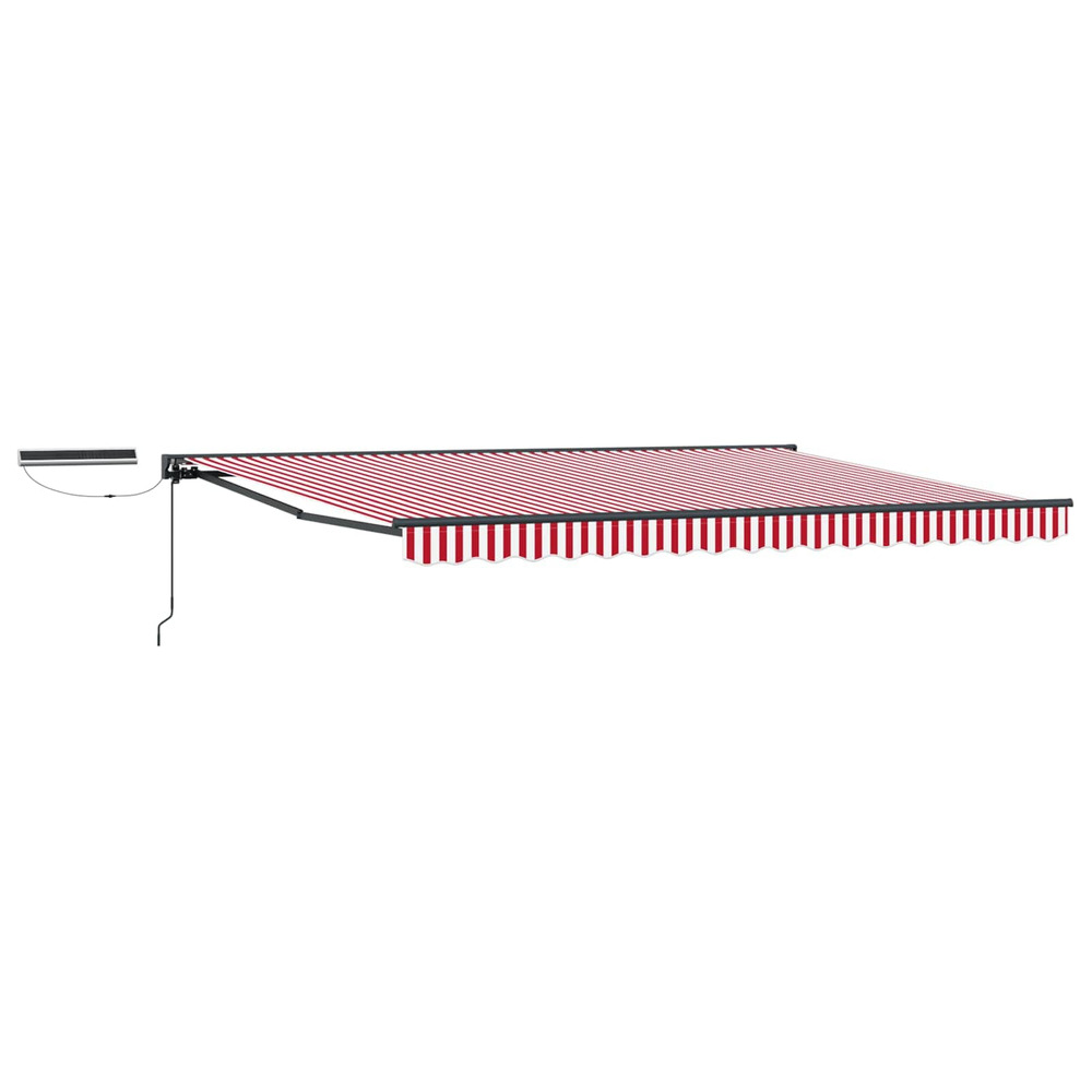 Auvent rétractable électrique rouge, blanc, anthracite 4 × 3 m