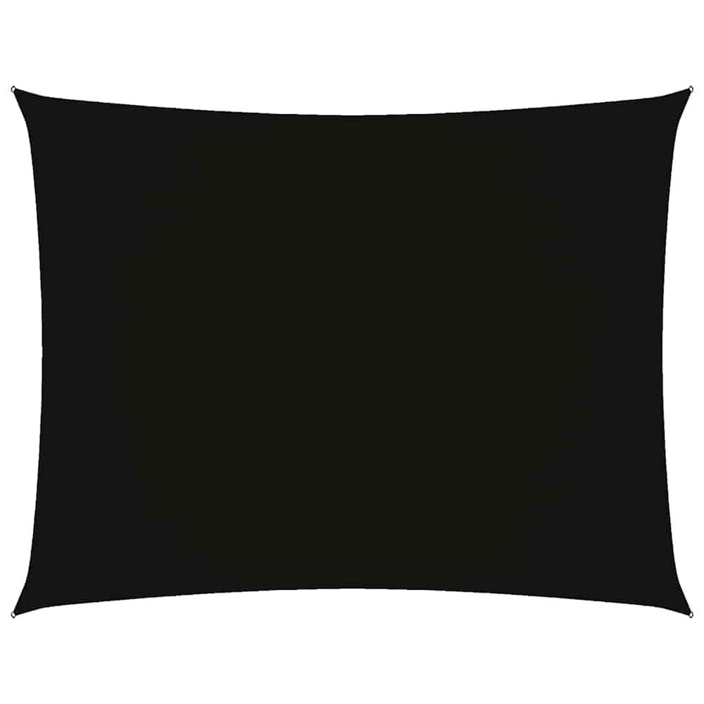 Voile de parasol tissu oxford rectangulaire 5x6 m noir