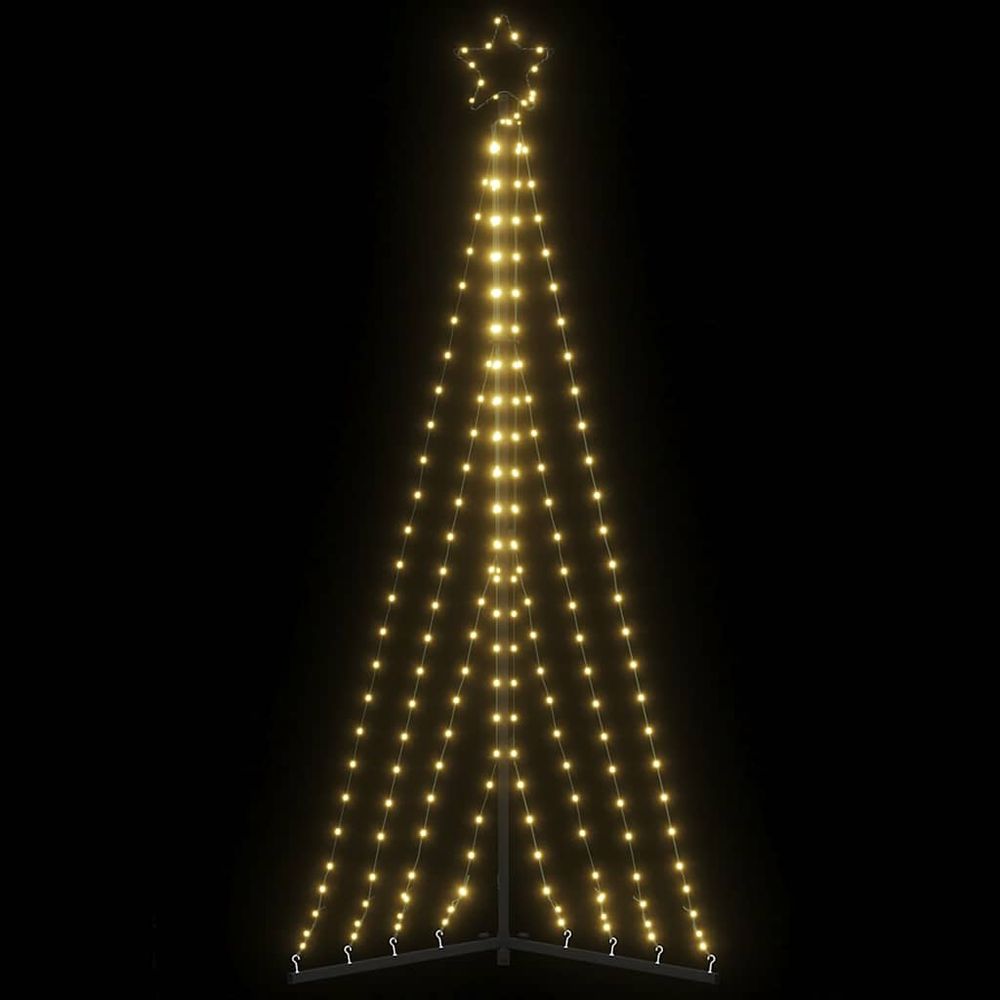 Sapin de noël lumineux conique avec 339 led pour jardin blanc chaud 182 cm