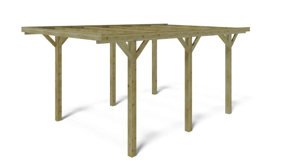 Carport, abri de voiture 3,04x5,12 m - 15,56 m2 - car10 - altanka