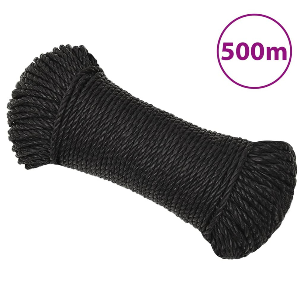Corde de travail noir 3 mm 500 m polypropylène