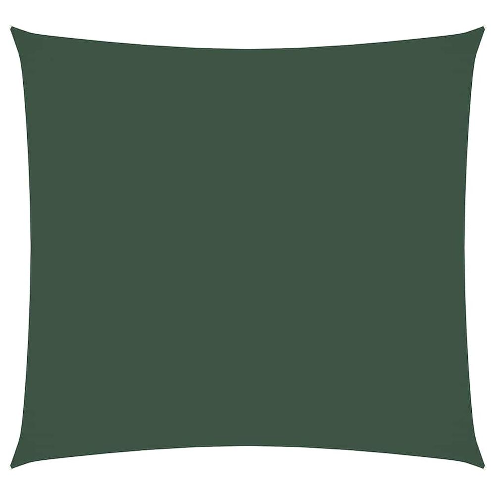 Voile de parasol tissu oxford carré 7x7 m vert foncé