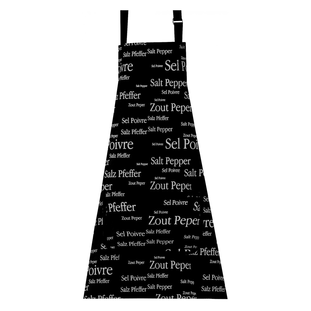 Tablier sel & poivre noir 80 x 85 cm