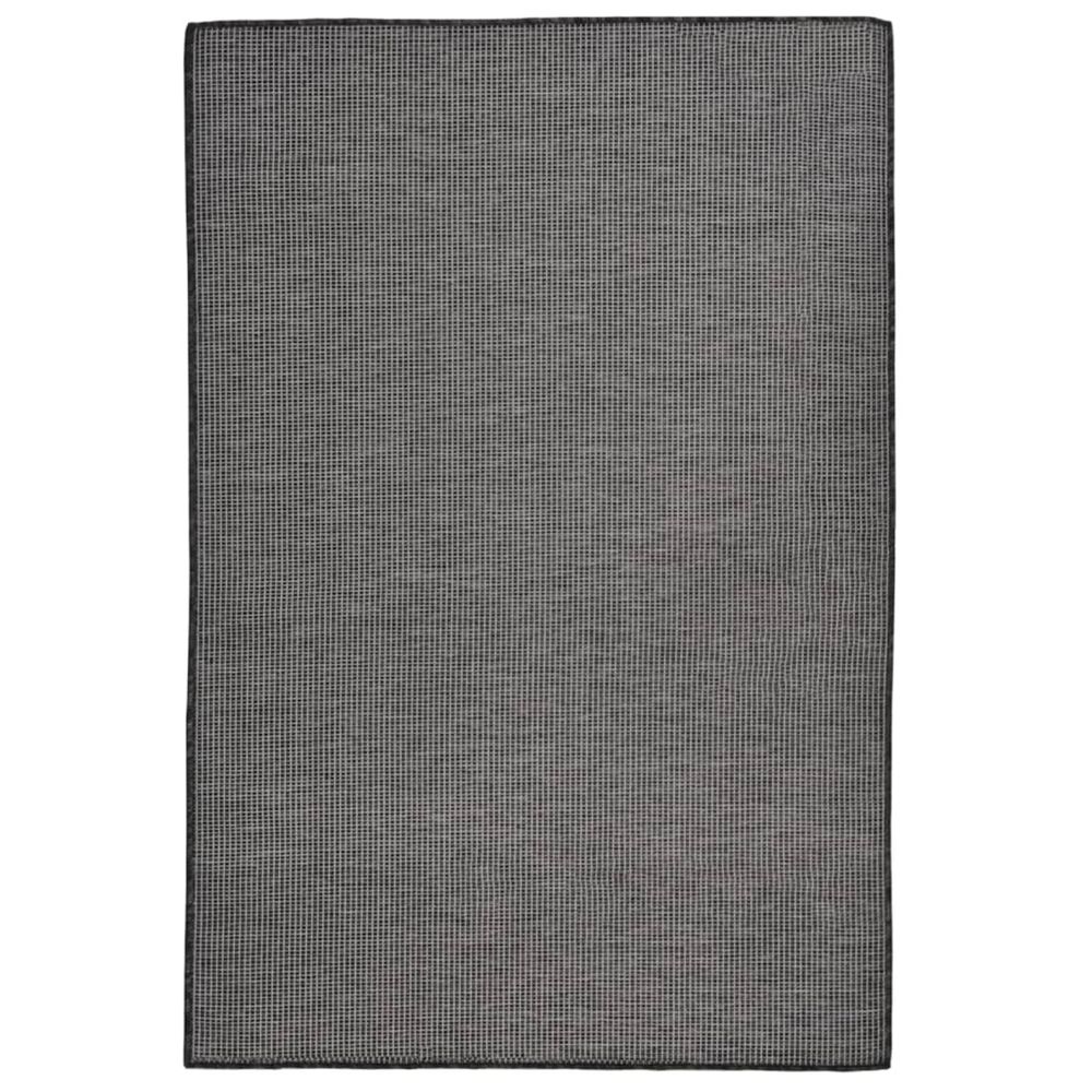Tapis à tissage plat d'extérieur 120x170 cm gris